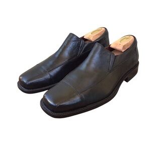 Johnston & Murphy Black Sheepskin Leather Loafers